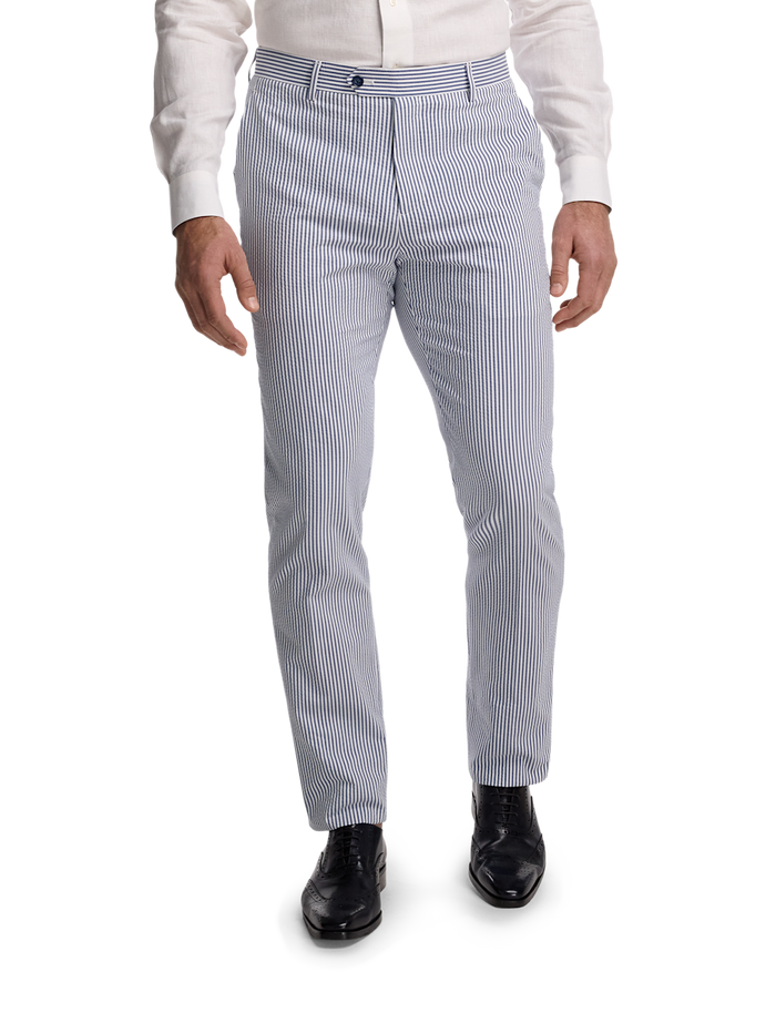 Alternate Image of Stripe Seersucker Flat Front Suit Pants-1