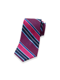 Product Image of Stripe Woven Silk Tie-Blue/Berry