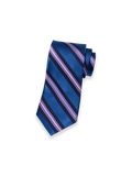 Product Image of Stripe Woven Silk Tie-Blue/Purple