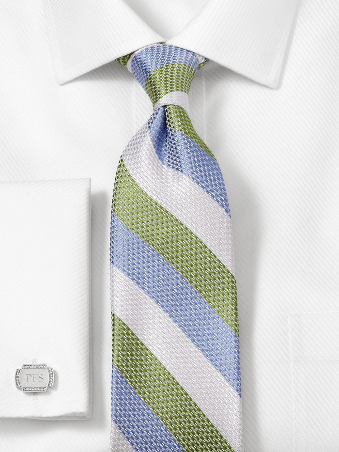 Alternate Image of Stripe Woven Silk Tie-1