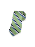 Product Image of Stripe Woven Silk Tie-Green/Blue