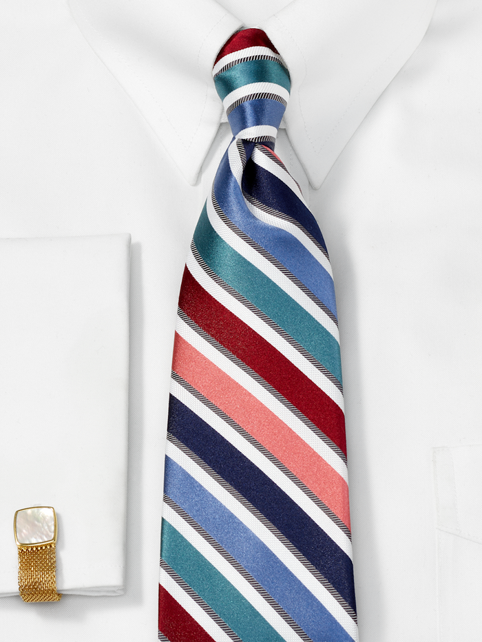 Alternate Image of Stripe Woven Silk Tie-1