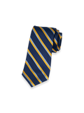 Product Image of Stripe Woven Silk Tie-Navy/Yellow