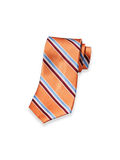 Product Image of Stripe Woven Silk Tie-Orange Multi