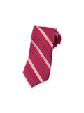 Product Image of Stripe Woven Silk Tie-Red/Blue