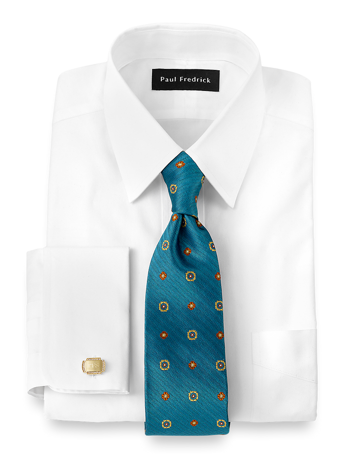 Alternate Image of Superfine Egyptian Cotton Solid Color Straight Collar French Cuff Dress Shirt-1