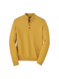 Product Image of Supima Cotton Four Button Mock Neck Sweater-Mustard