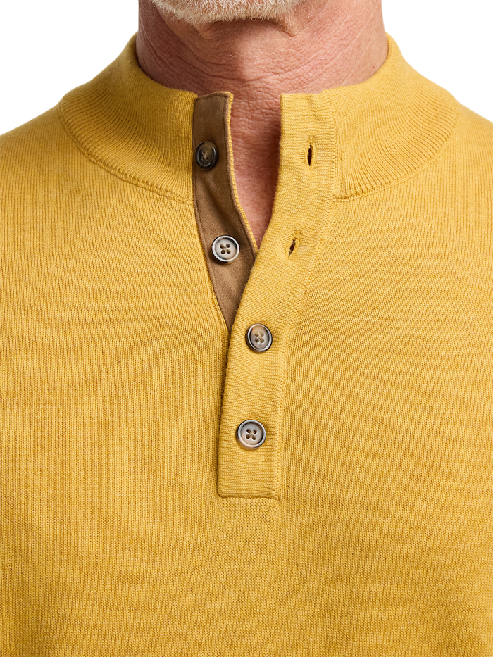 Alternate Image of Supima Cotton Four Button Mock Neck Sweater-2