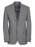 Product Image of Tailored Fit Essential Wool Peak Lapel Suit Jacket-Grey