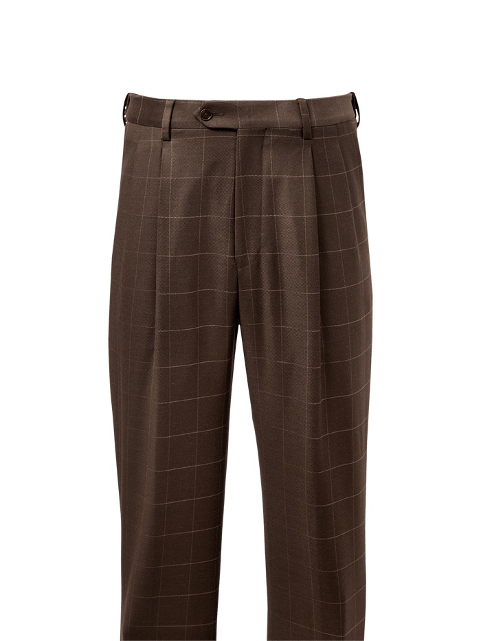 Alternate Image of Tailored Fit Essential Wool Pleated Pants-1