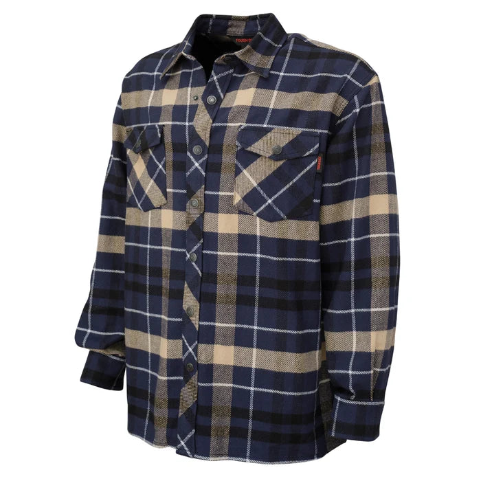 Tough Duck® Heavy Flannel Overshirt with Adjustable Snap Cuffs - WS04