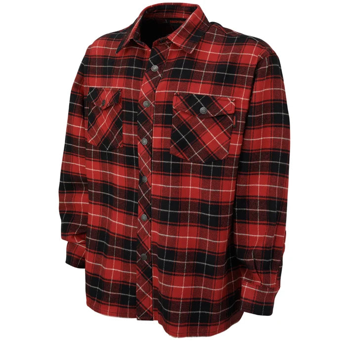 Tough Duck® Heavy Flannel Overshirt with Adjustable Snap Cuffs - WS04