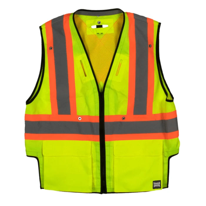Tough Duck® Hi Vis Harness Compatible Safety Vest - X-Back - SV09