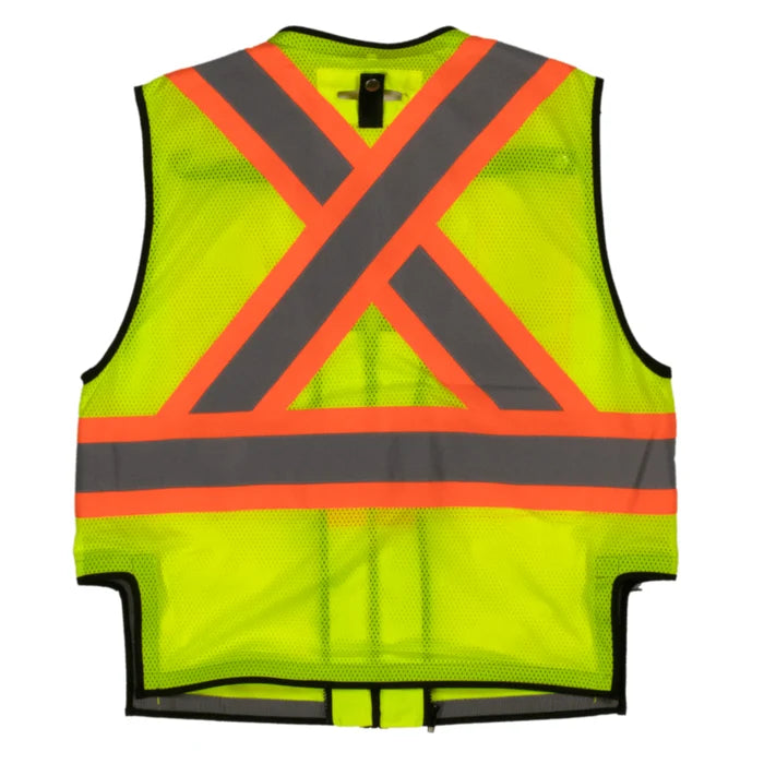 Tough Duck® Hi Vis Harness Compatible Safety Vest - X-Back - SV09