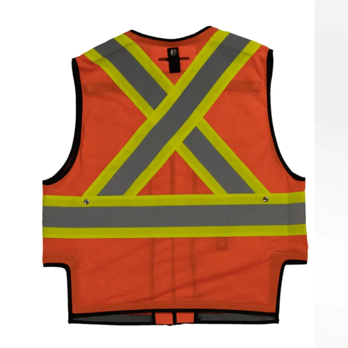 Tough Duck® Hi Vis Harness Compatible Safety Vest - X-Back - SV09