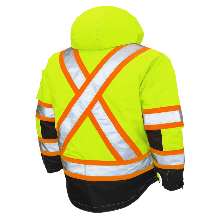 Tough Duck Ripstop 4-In-1 Safety Jacket with Quick Release Hoodie - S187
