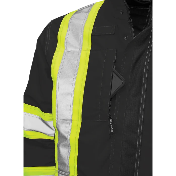 Tough Duck Ripstop 4-In-1 Safety Jacket with Quick Release Hoodie - S187