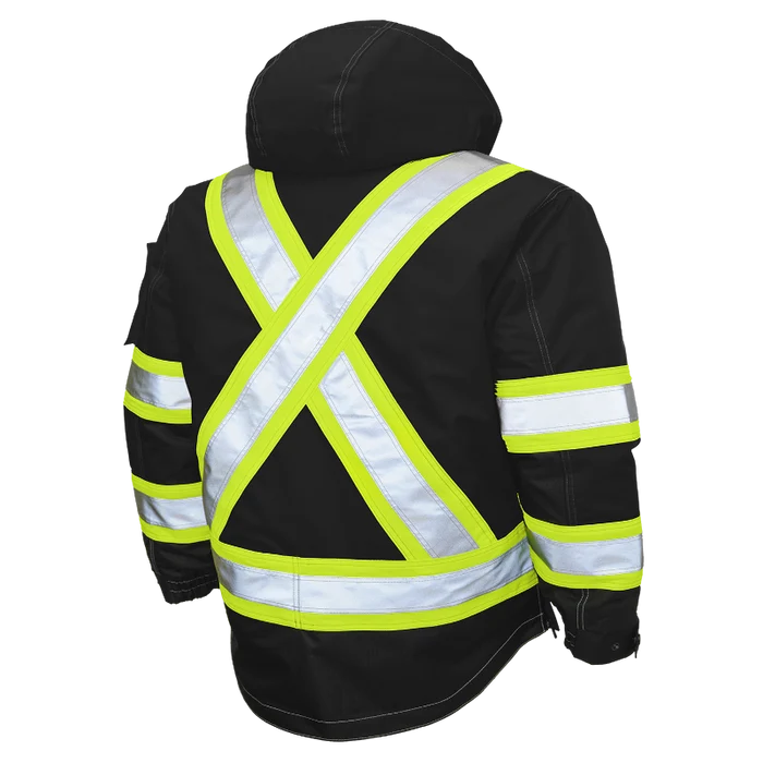 Tough Duck Ripstop 4-In-1 Safety Jacket with Quick Release Hoodie - S187