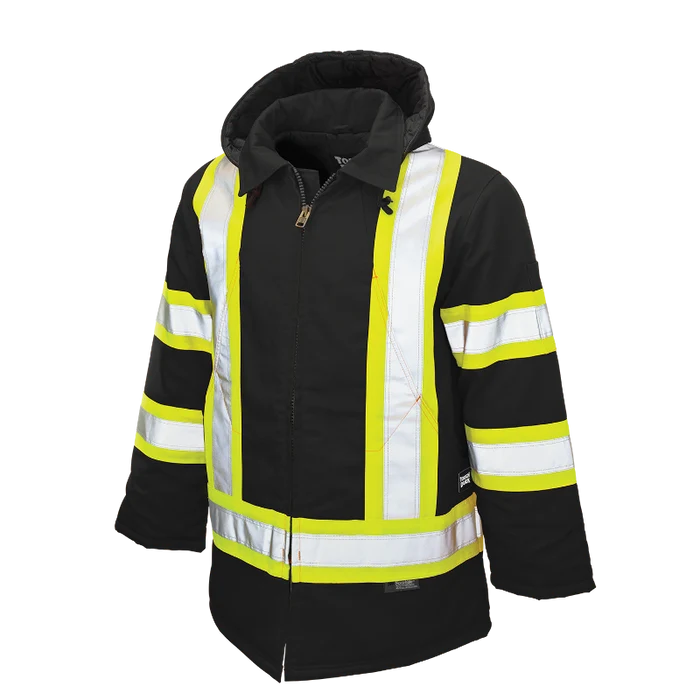 Tough Duck Safety Parka Jacket with Quick Release Hoodie - S157