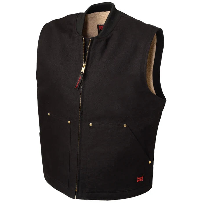 Tough Duck Sherpa Lined Vest with Brass Zipper - WV06