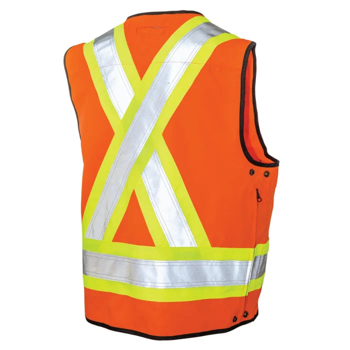Tough Duck® Surveyor Safety Vest - X-Back - ANSI Class 2 - S313