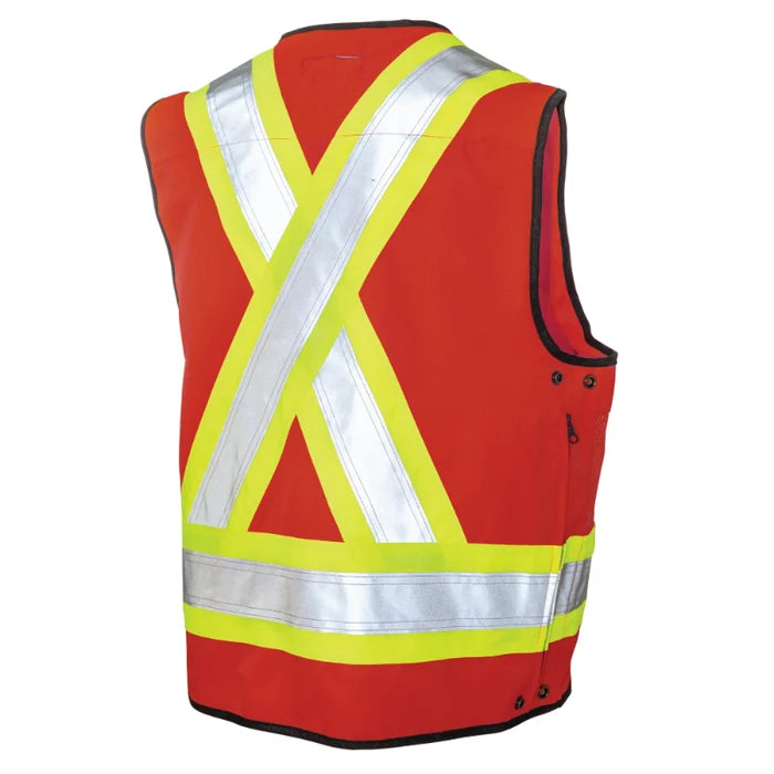 Tough Duck® Surveyor Safety Vest - X-Back - ANSI Class 2 - S313