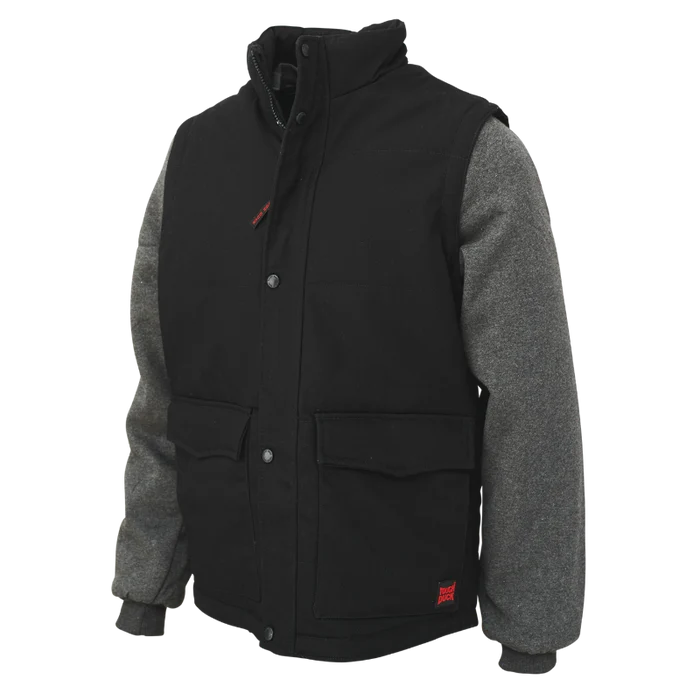 Tough Duck Zip-Off Sleeve Jacket with Detachable Hoodie - I8A2