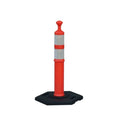 Traffix Devices 28" Grabber Tube Delineator Post - 2 x 3" Reflective Tape - 8 Lbs Base - Orange