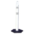 Traffix Devices 42" Looper Tube Delineator Post - 2 x 3" Reflective Tape - 12 Lbs Base - White