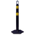 Traffix Devices 42" Looper Tube Delineator Post - 2 x 3" Reflective Tape - 18 Lbs Base - Yellow