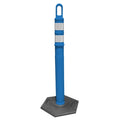 Traffix Devices 42" Looper Tube Delineator Post - 2 x 3" Reflective Tape - 8 Lbs Base - Blue