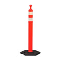 42 Inch Delineators Post for Traffic Safety- 8 Lbs Base - Orange - Tall