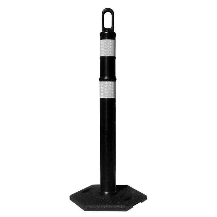 Traffix Devices 42" Tall Looper Tube Delineator Post - 12 Lbs Base - Black