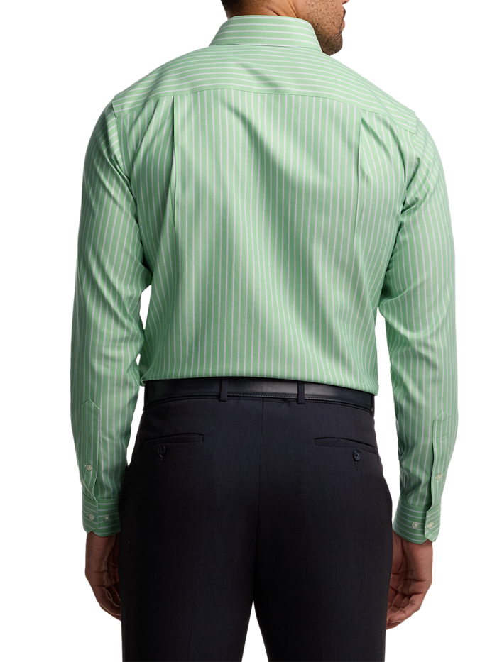 Alternate Image of Travel Cotton Blend Stripe Dress Shirt With Contrast Trim-4