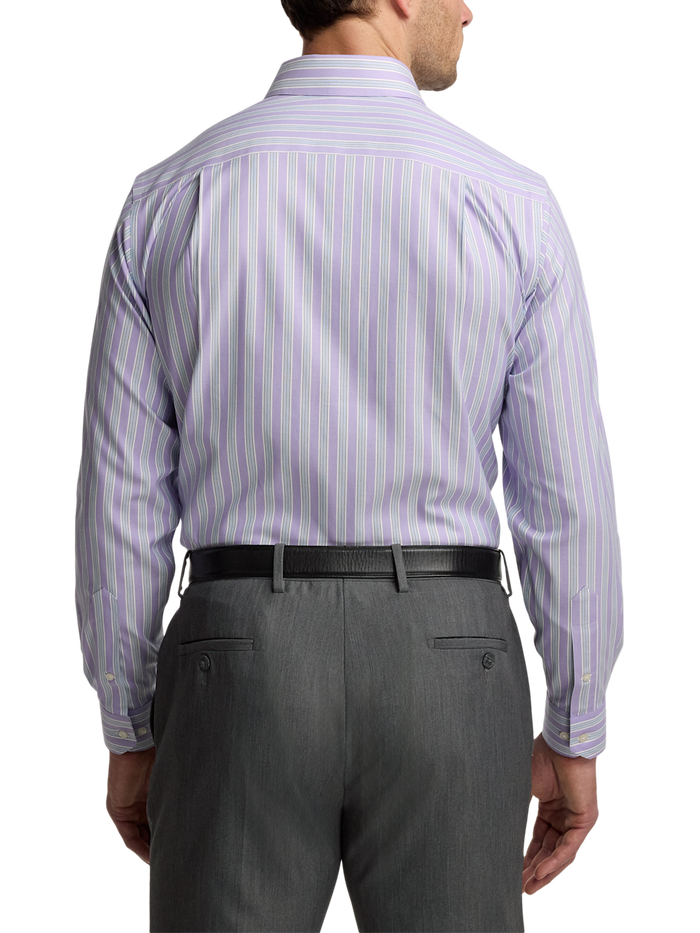 Alternate Image of Traveler Cotton Blend Stripe Dress Shirt With Contrast Trim-4