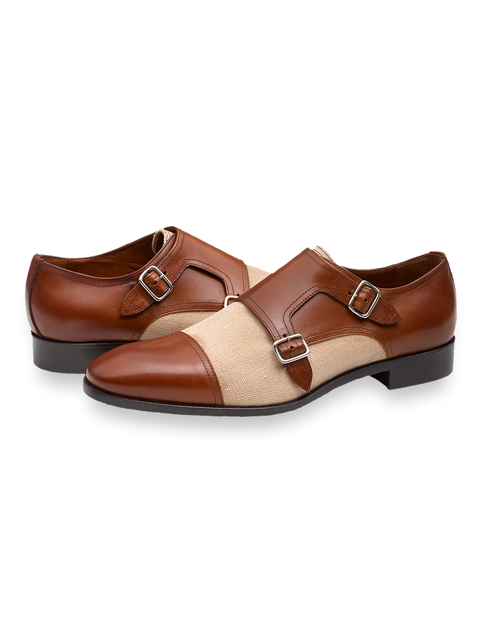 Product Image of Travis Double Monk Strap-Brown/Natural