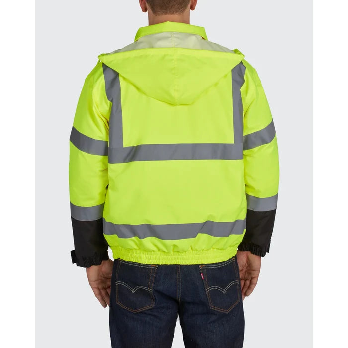utility-pro-hivis-quilt-lined-bomber-yellow-orange-class-3-safety-jacket-uhv562