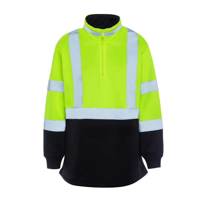 utility-pro-hivis-womens-dual-tone-yellow-black-zip-long-sleeve-soft-shell-uhv667