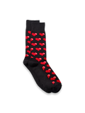 Product Image of Heart Cotton Blend Sock-Black/Red