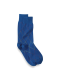 Product Image of Windowpane Cotton Blend Sock-Blue Multi