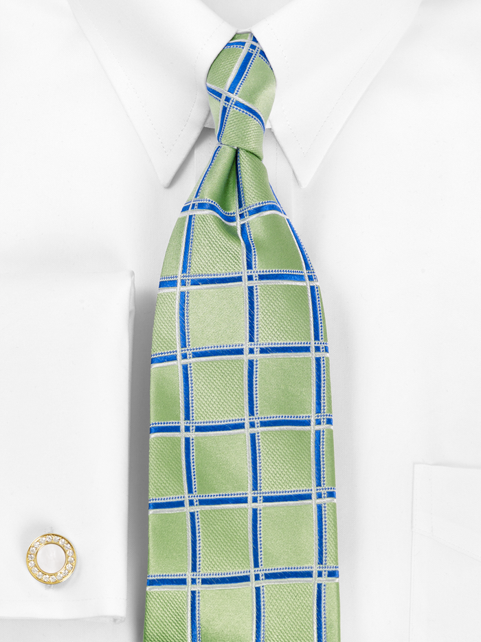 Alternate Image of Windowpane Woven Silk Tie-1