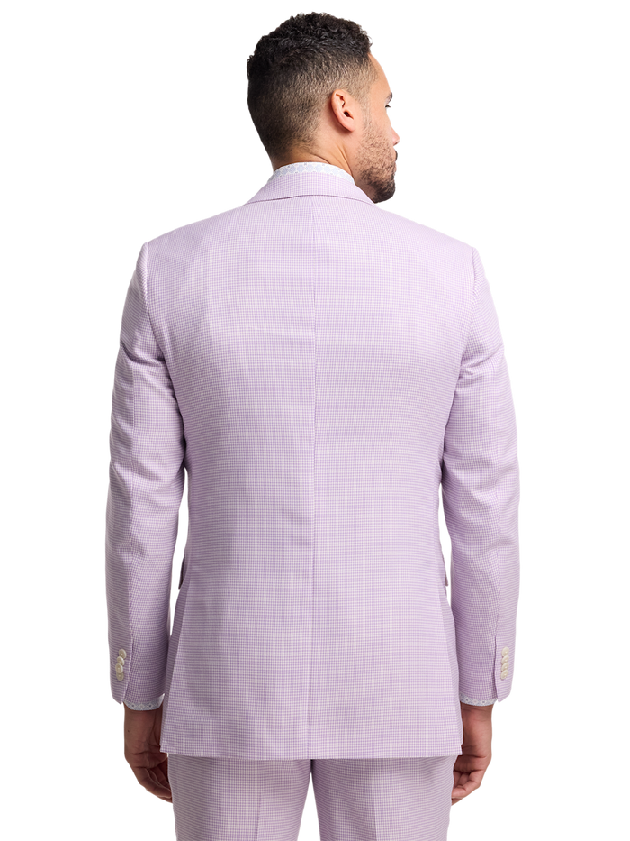 Alternate Image of Wool Blend Houndstooth Double Breasted Peak Lapel Suit Jacket-6