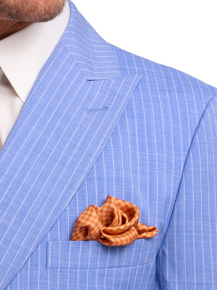 Alternate Image of Wool Blend Pinstripe Double Breasted Peak Lapel Suit Jacket-5