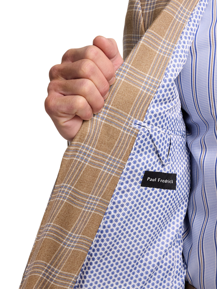 Alternate Image of Wool Blend Plaid Single Breasted Notch Lapel Suit Jacket-3