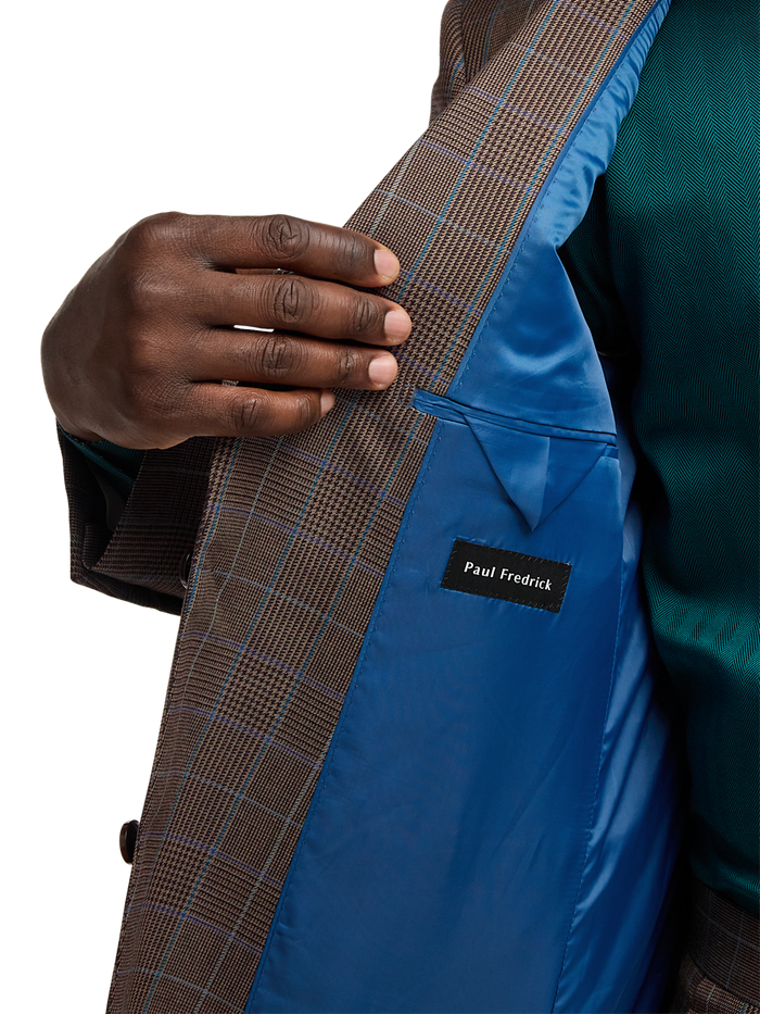 Alternate Image of Wool Blend Plaid Single Breasted Notch Lapel Suit Jacket-3