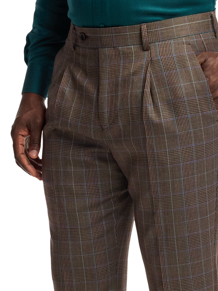 Alternate Image of Wool Blend Plaid Single Pleat Suit Pants-2