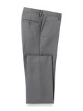 Product Image of Wool Gabardine Pants-Medium Grey#model_flat front