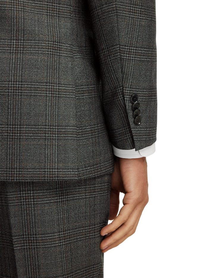 Alternate Image of Wool Plaid Double Breasted Peak Lapel Suit Jacket-2