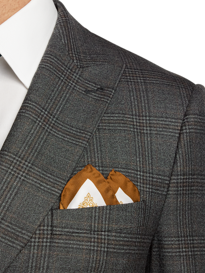 Alternate Image of Wool Plaid Double Breasted Peak Lapel Suit Jacket-5