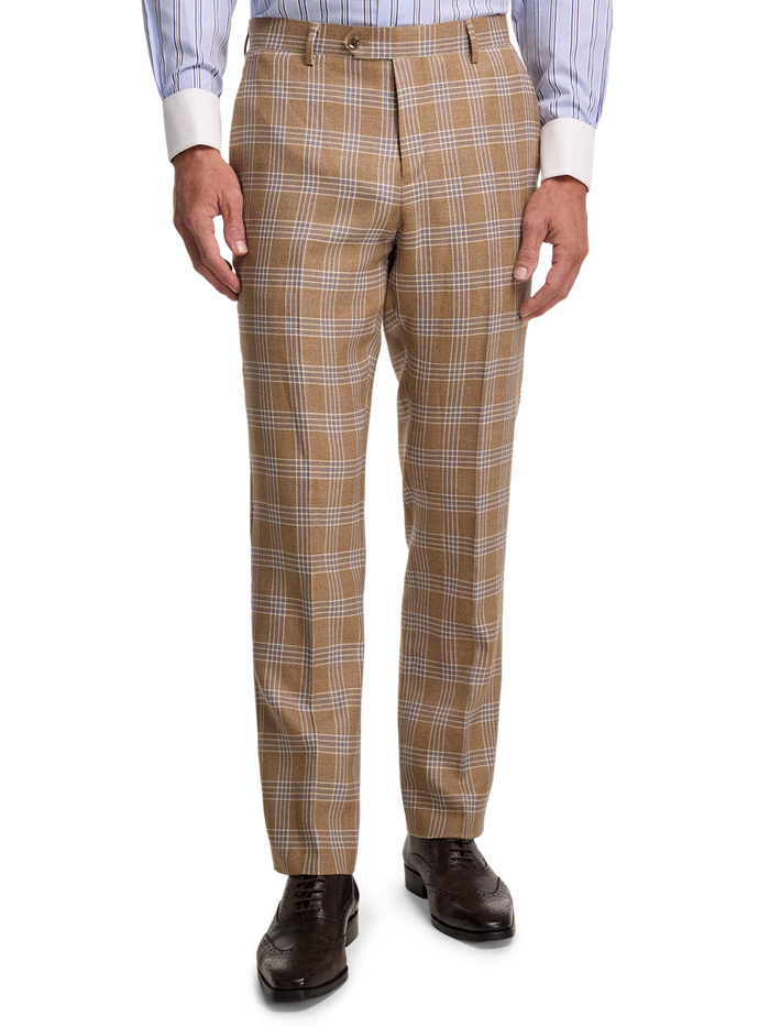 Alternate Image of Wool Plaid Flat Front Suit Pant-1
